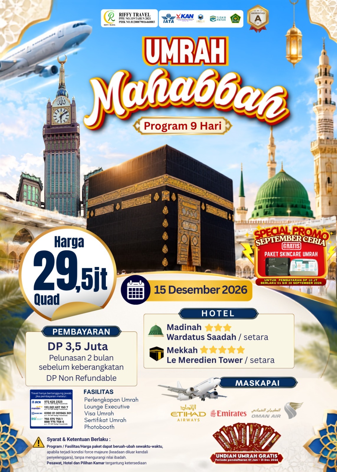 Paket Umrah Mahabbah Akhir Tahun (9 Hari)